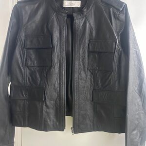 Caslon Black Leather Jacket